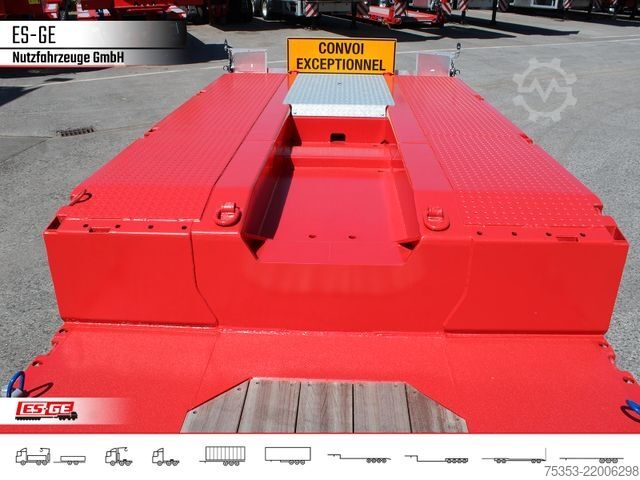 Low loader semitrailer FAYMONVILLE 3-Achs-Tiefbett 3x10 t Außenträger