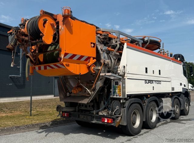 Vacuum tank truck MERCEDES-BENZ Mercedes Benz Arocs 3753 8x4 Wiedemann Super1000