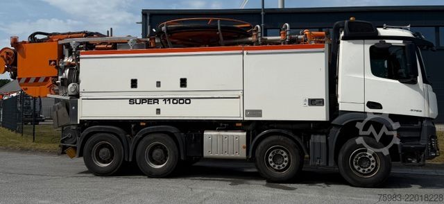 Vacuum tank truck MERCEDES-BENZ Arocs 3753 8x4 Wiedemann Super1000