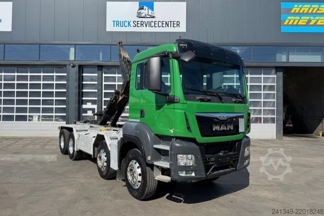 Roll-off tipper truck MAN TGS 35.480 8x4 Moser
