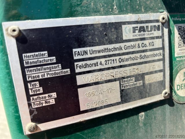 Garbage truck MERCEDES-BENZ Antos 2533 / Fauen Variopress 524 + Schüttung