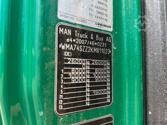 Garbage truck MAN TGS 26.320 / 6x2 / Faun Variopress 527