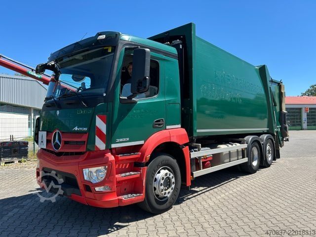 Garbage truck MERCEDES-BENZ Antos 2533 / Faun VarioPress 527 + Schüttung