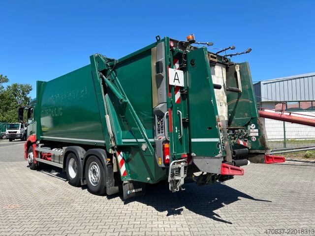 Garbage truck MERCEDES-BENZ Antos 2533 / Faun VarioPress 527 + Schüttung