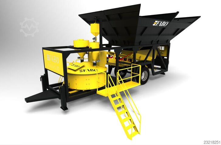 Mobile Betonmischanlage FABO Mobile Concrete Batching Plant 30 m3/h Mobile Concrete Batching Plant