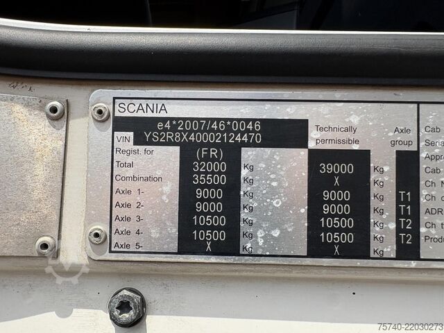 Crane Scania R 520 V8 + PALFINGER 72002 6X + JIB 4X + WINCH ...