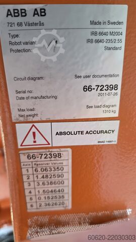 Industrial robot ABB IRB 6640-235/2.55 ABB IRB 6640-235/2.55