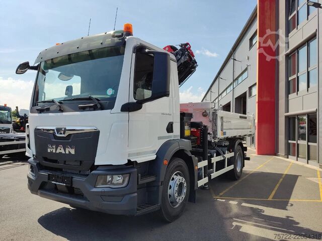 3-Seiten-Kipper MAN TGM 18.320 4x2 BL MEILLER Krankipper Palfinger