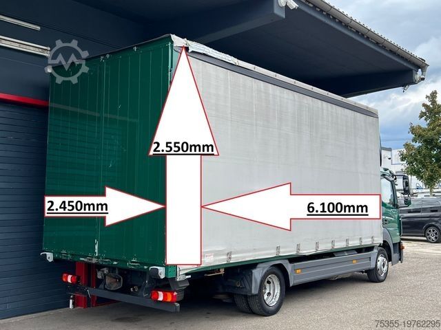 Transporter mit Pritsche & Plane MERCEDES-BENZ Atego 823 Euro6 Klima 6,1m P+P AHK Orig.