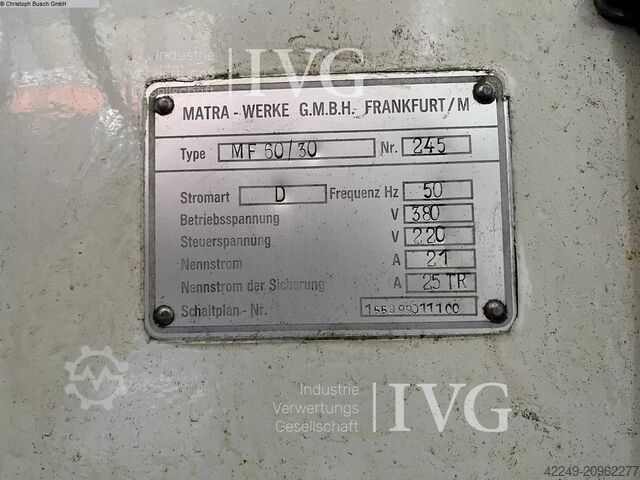 Surface Grinding Machine - Horizontal MATRA MF 60/30