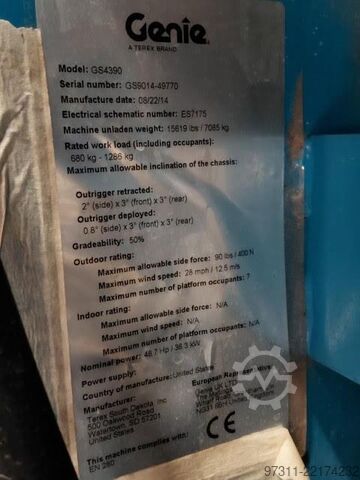 Scherenhebebühne Genie GS-4390 RT