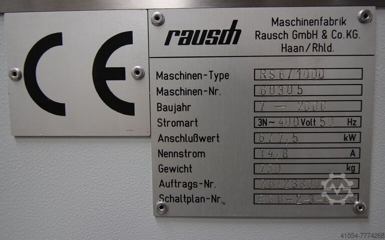 Vertical internal broaching machine Rausch RS6/1000
