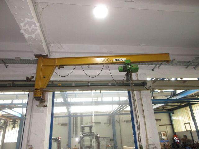 Jib crane Stahl Demag Drehkran Hallenkran Kran Wandschwenkkran 3,5m NL 500Kg Kettenzug