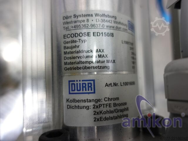With drum pump and dispenser DÜRR 1K-Klebanlage