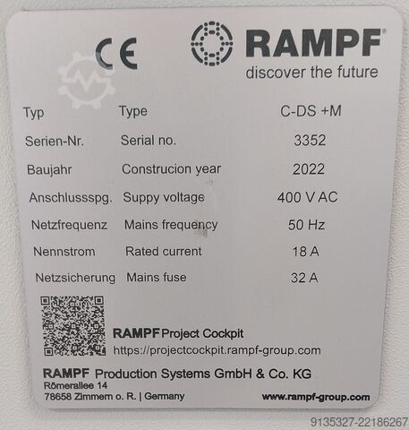 Vacuum casting system with manual sliding axis Rampf Production Systems GmbH & Co. KG C-DS + M