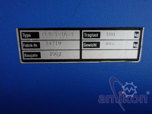 Lift table Gruse ELD 1-16-1 Traglast 500 kg