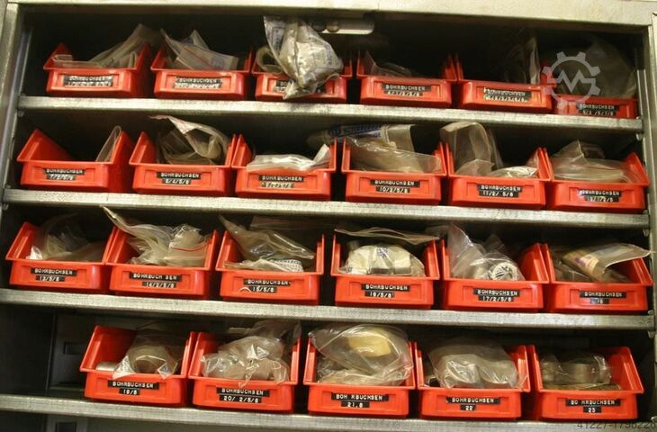 Tool cabinet with drill bushings Niederberger mit Ersatzteilen für Werkzeugbau