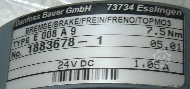 Getriebemotor 0,55 kW 133 U/min BAUER BG20-37