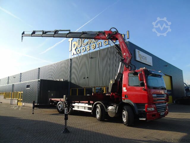 Crane truck DAF CF 85.510 + FASSI 80TON 6x + 8X2 + EURO 5 + REMOTE