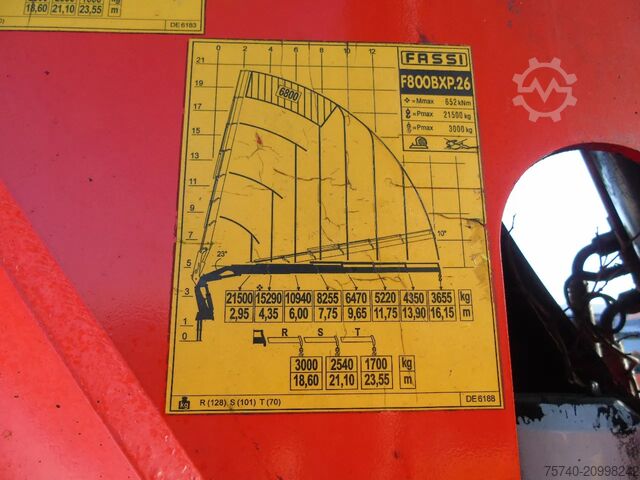 Crane truck DAF CF 85.510 + FASSI 80TON 6x + 8X2 + EURO 5 + REMOTE