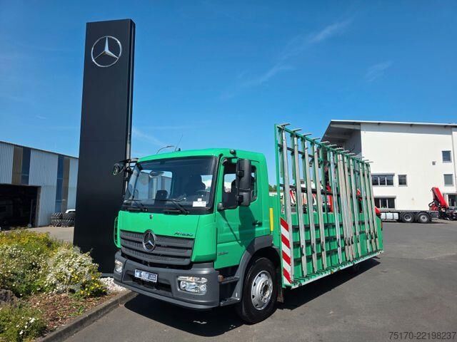 Platform trailer Mercedes-Benz Atego 1324 L Glasreff Palfinger PK 12.501 Funk