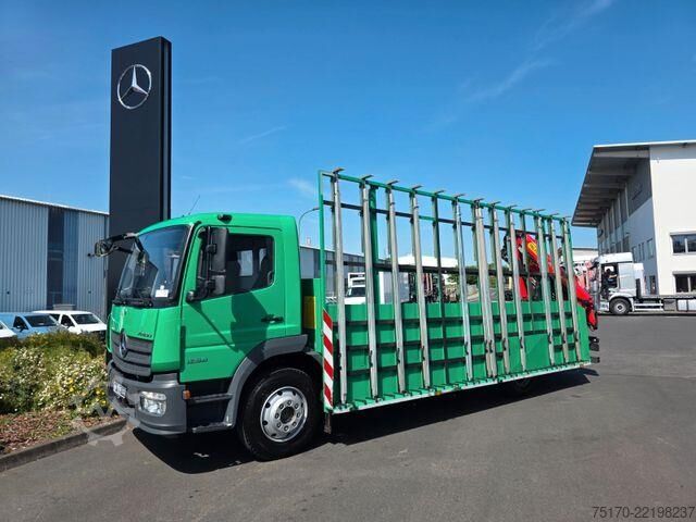 Platform trailer Mercedes-Benz Atego 1324 L Glasreff Palfinger PK 12.501 Funk