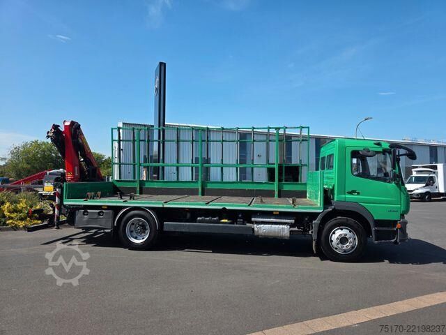 Platform trailer Mercedes-Benz Atego 1324 L Glasreff Palfinger PK 12.501 Funk