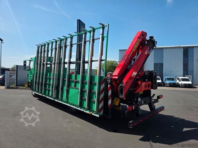 Platform trailer Mercedes-Benz Atego 1324 L Glasreff Palfinger PK 12.501 Funk