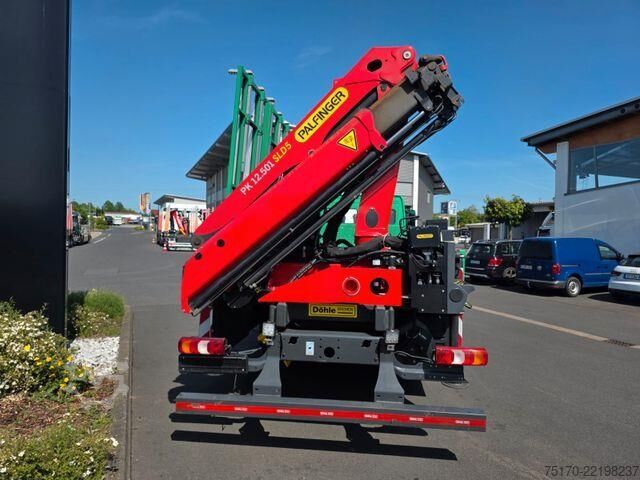 Platform trailer Mercedes-Benz Atego 1324 L Glasreff Palfinger PK 12.501 Funk