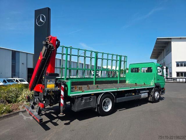Platform trailer Mercedes-Benz Atego 1324 L Glasreff Palfinger PK 12.501 Funk