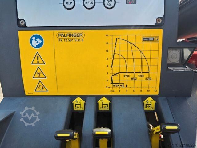 Platform trailer Mercedes-Benz Atego 1324 L Glasreff Palfinger PK 12.501 Funk
