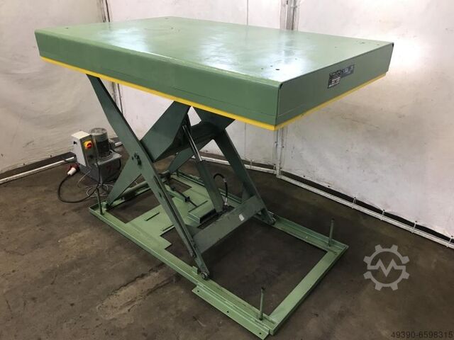 Hydraulic scissor lift table, lift table with separate hydraulic power unit WEIDMANN E5/13-1