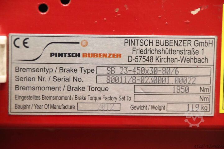 Rotor brake crane brake Pintsch Bubenzer SB 23-450x30-80/6
