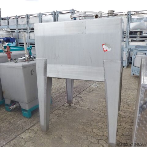 1100 Liter Rechteckbehälter aus V4A ASCA Apparate Behälterbau 9152