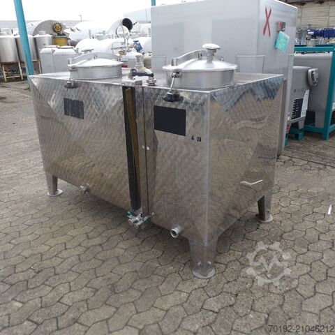 1800 Liter Doppelkammer-Behälter aus V2A  9150