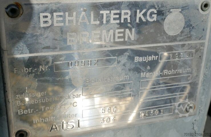 560 Liter Container aus V2A Behälter KG Bremen 9130