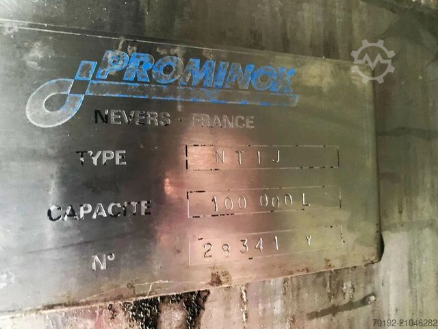 100000 Liter isolierter Lagertank aus V2A mit Propellerrührwerk  S16020