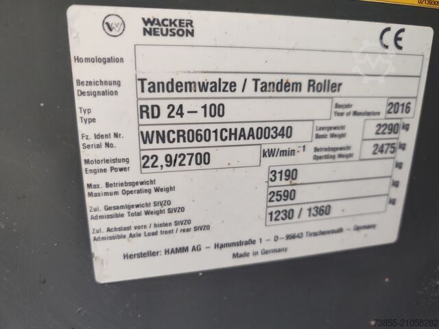 Tandemwalze Wacker Neuson RD24-100