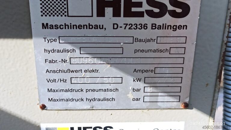 FRÄSMASCHINE FÜR PVC-RAHMEN UNTER TÜRGRIFFEN HESS BOHRSTATION   U