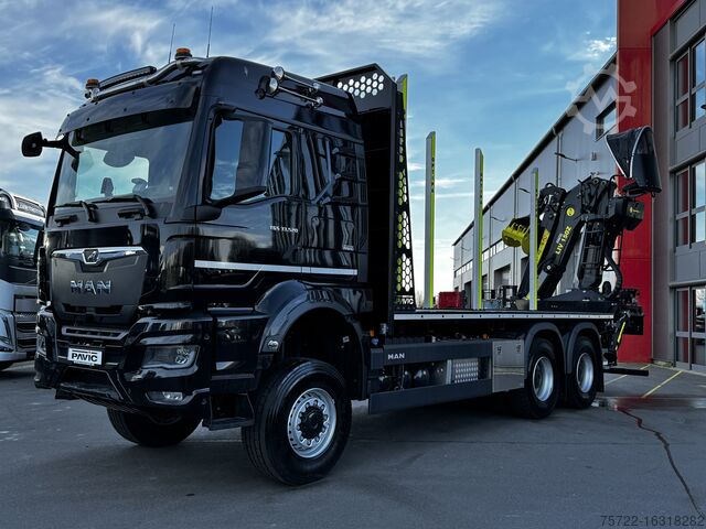 Holztransporter LKW MAN TGS 33 520 6x6 Plattform Kran nach Wahl