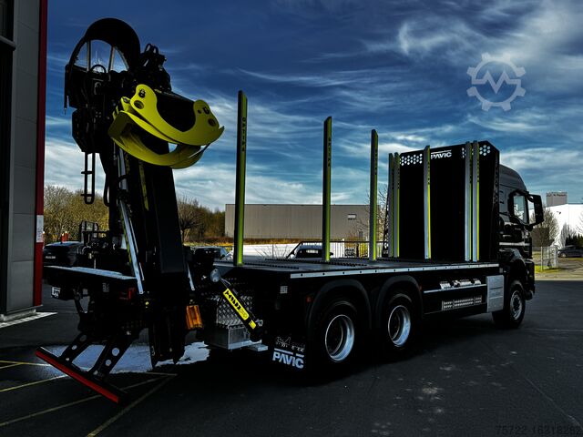 Holztransporter LKW MAN TGS 33 520 6x6 Plattform Kran nach Wahl