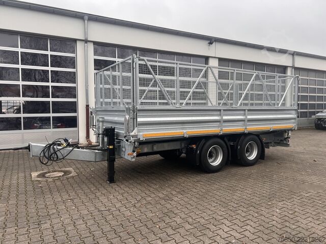 Tipper trailer Möslein TTD 19 AB  19 t Tandemkipper Tieflader, BreitbereifungGitteraufsatz