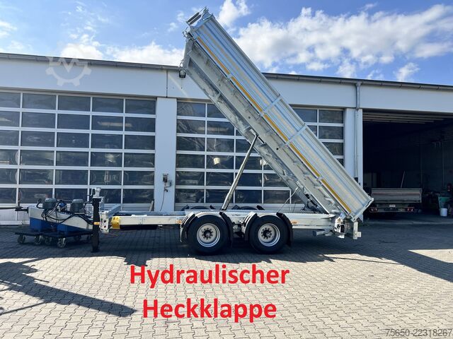 Tipper trailer Möslein TTD 19 B  19 t Tandemkipper- Tieflader hydraulischer Klappe Breitbereifung