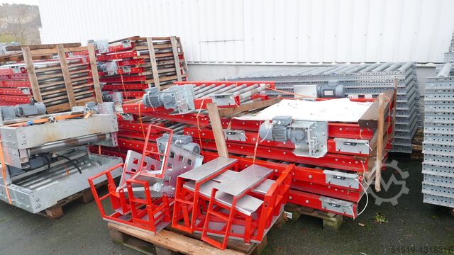 Palettenförderband /Rollenbahn + Antrieb Langhammer 