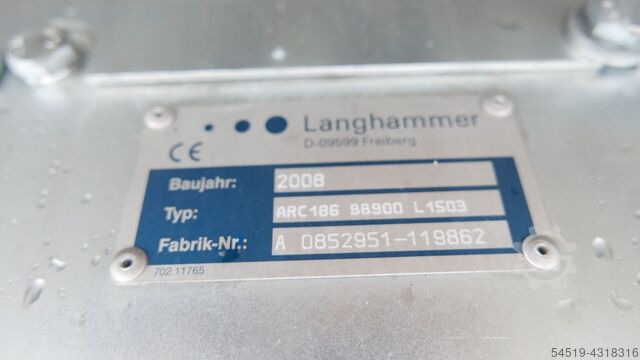 Palettenförderband /Rollenbahn + Antrieb Langhammer 