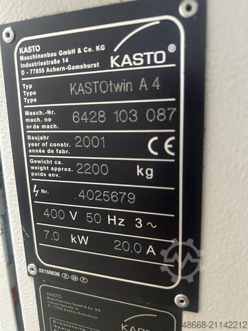 Vollautomatische Horizontale Bandsäge KASTO KASTOtwin A 4