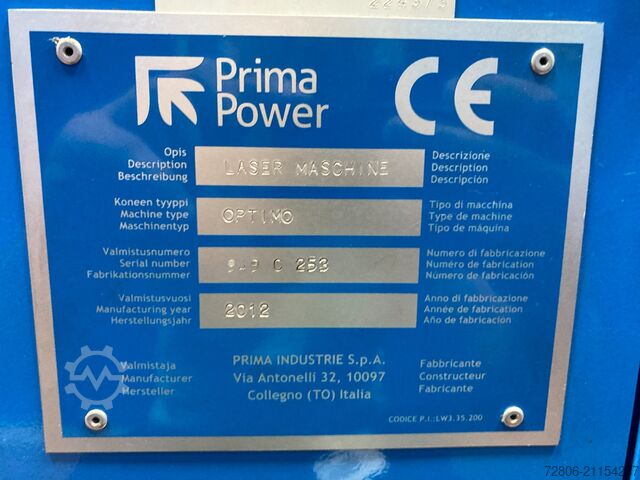 Laserschneidmaschine Optimo P20l