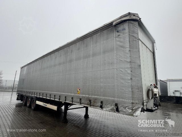 Auflieger mit Pritsche & Plane Krone Curtainsider Mega