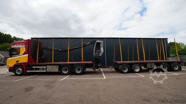Kranwagen Scania R 580 V8 6X4 LOGTRANSPORT COMBI WITH KESLA 2112...