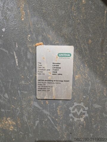 Holzzerkleinerer UNTHA LR1000
